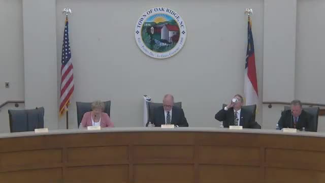 Oak Ridge Town Council Holds Public Hearings on Water Connection and Event Center Amendments