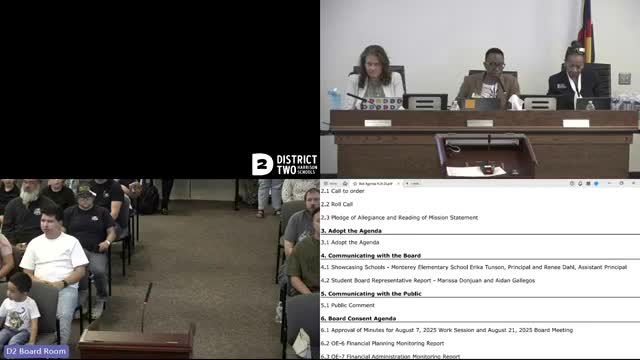 Monterey Elementary presents high growth, community programs at school board meeting