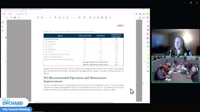Council weighs sewer rate options; staff recommend public hearing on higher rate to fund two maintenance positions