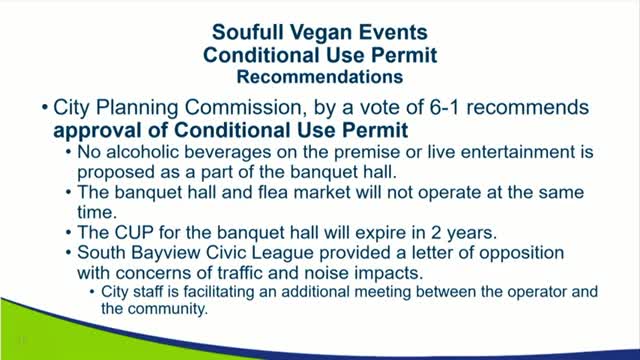 Council hears proposal for automobile-storage lot and hauling office on Saint Julian Avenue with three‑year sunset