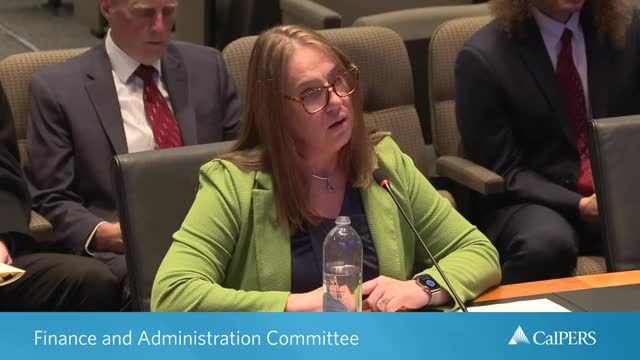 Finance committee keeps CalPERS discount rate unchanged after 11.6% return; staff cites ALM process underway