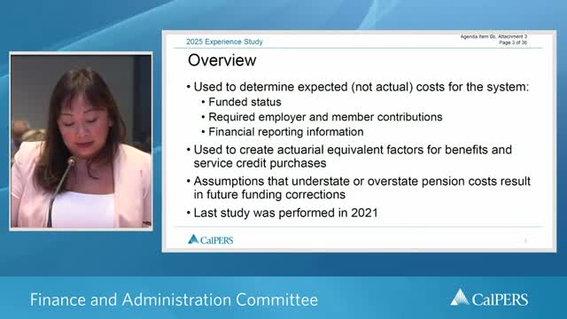 CalPERS actuarial study recommends raising inflation assumption to 2.5%; keeps 6.8% discount rate