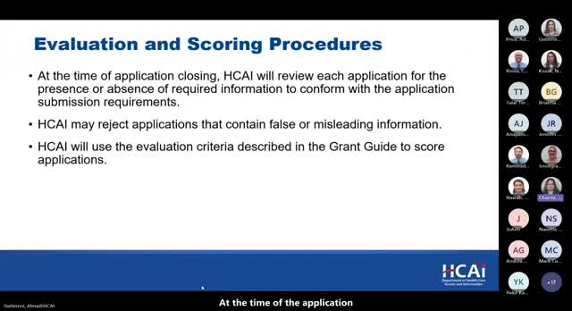 HCAI details HSEP application scoring, budget rules and post-award requirements during webinar