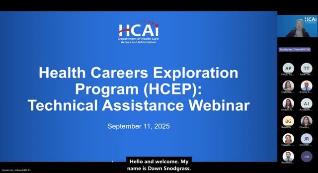 HCAI opens Health Careers Exploration Program grants; applications due Oct. 17 at 3 p.m.