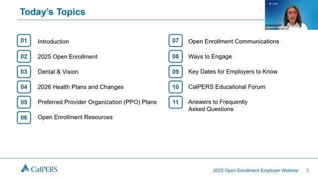 CalPERS open enrollment Sept. 15–Oct. 10; employers must process transactions by midnight Nov. 7