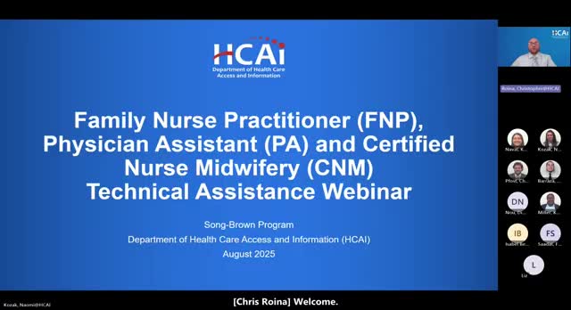 HCAI details Song Brown application steps, scoring and deadlines for FNP, PA and CNM grants
