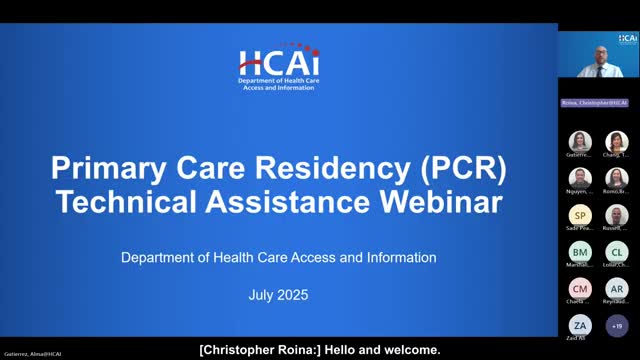 HCAI details Song Brown residency grant application process, $31 million in awards and key deadlines