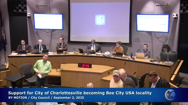 Council approves city support to pursue Bee City USA designation