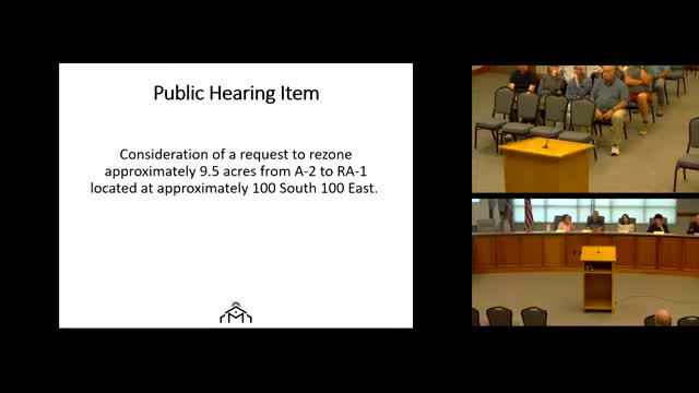 Commission recommends rezoning of 9.5 acres near 1000 East to 1‑acre lots for single new home
