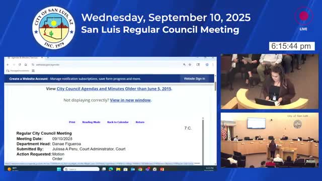 San Luis council accepts Access to Justice grants to upgrade court internet and detention-center video conferencing