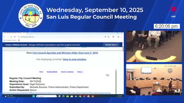 San Luis approves five-year agreement to use City of Yuma public safety training facility