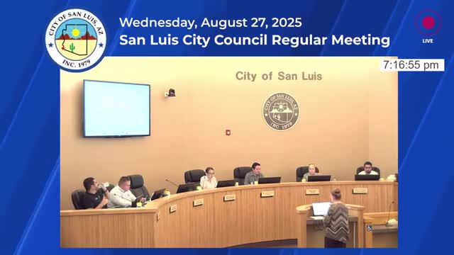 San Luis codifies vote‑record requirement to match state law (Ordinance 469); council adopts unanimously
