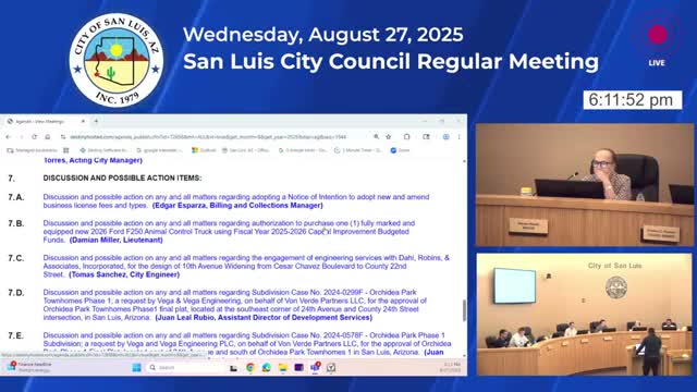 San Luis council approves notice of intent to raise business license fees, public hearing set for Nov. 12