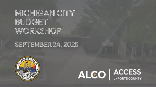 Michigan City Finance Committee Reviews Proposed 2026 Budget with Mayor's Recommendations