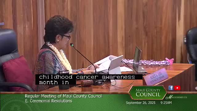Maui County Council adopts resolutions, advances budget and zoning measures in packed September 26 meeting