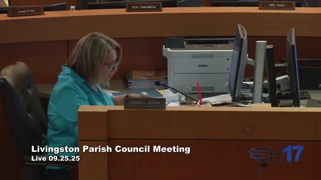Livingston Parish Council introduces $91.29 million bond ordinance, approves hazard‑mitigation property acquisitions and adopts telecom and subdivision rule‑amx