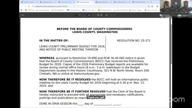 County posts preliminary 2026 budget, schedules public meeting Nov. 12