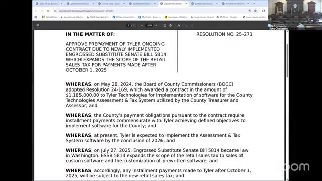 Commissioners approve software contract change aimed at avoiding sales tax costs, vendor offers $50,000 in credits