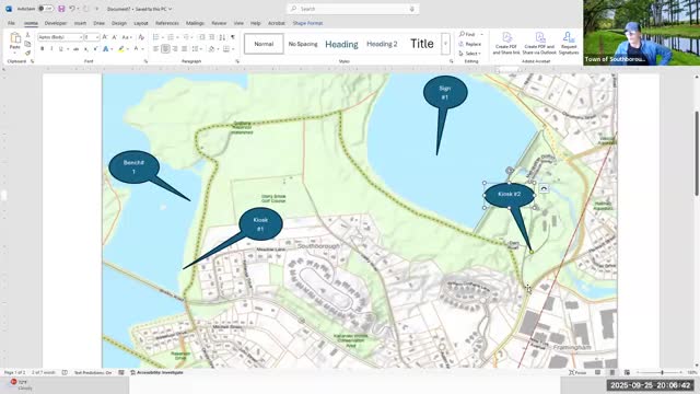 Discussion on Trail Development Near MWRA Property and Kiosk Placement