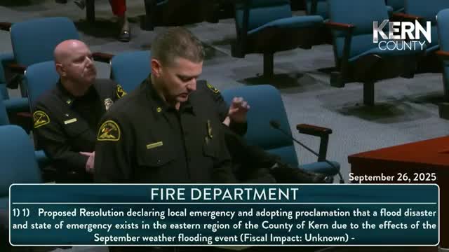 Kern County Board Proclaims Local Emergency to Access State Disaster Funds