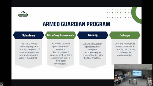 District rolls out volunteer armed‑guardian program; staff warn of recruitment, training and ongoing costs