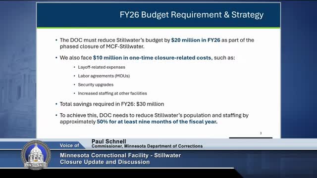 Minnesota DOC Reduces Stillwater Facility Staff by 50% Amid Transition Process