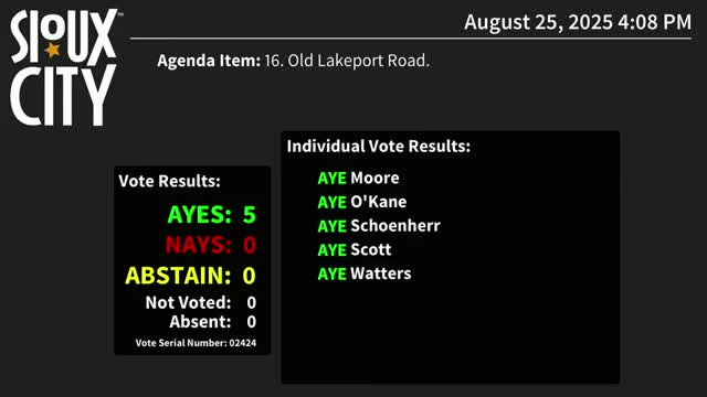Sioux City council approves planning commission recommendation on Madison Street; denies vacation of 40th Street segment on first reading