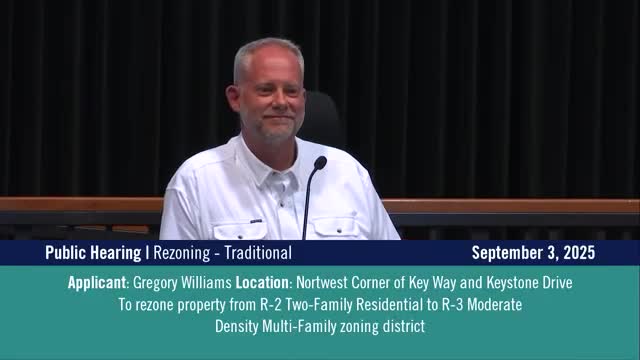 Commission backs rezoning for four‑unit building near Keyway and Keystone after neighbors oppose