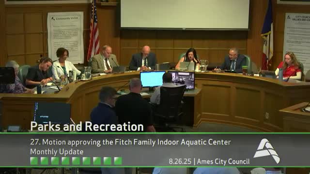 Fitch Family Indoor Aquatic Center on track for March opening; substantial completion targeted mid‑January