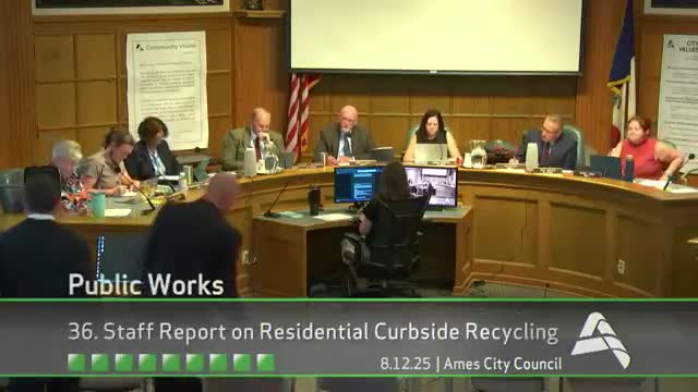 Ames staff outline plan for citywide curbside recycling; council asks for public outreach