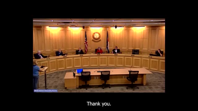State Rep. Dusty Johnson briefs Weld County commissioners on recent sessions, highlights water-permitting, first-responder voting and ag-code exemptions