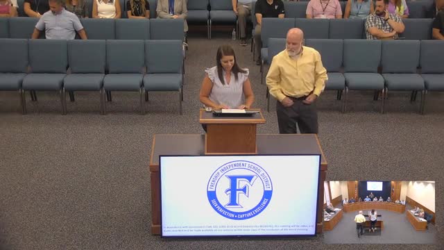 Board recognizes teacher James Holloway and principal Greg Hernandez for awards