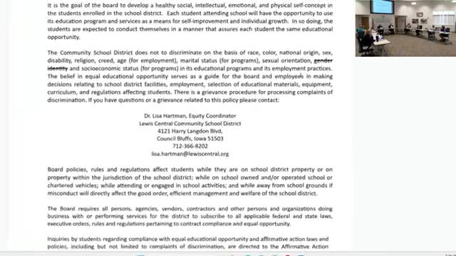 Board adopts IASB-recommended policy changes after Iowa law updates; bullying, recording and administrative procedures revised