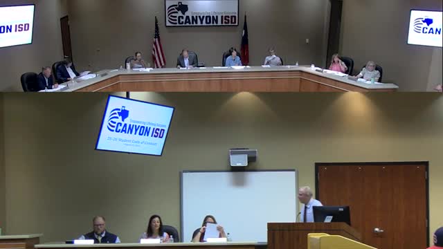 Canyon ISD reviews proposed student code updates tied to new state laws; board asks for more time