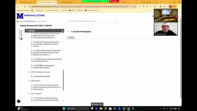 Franklin Field turf, track and concession work moving forward; contractor to present change orders next month