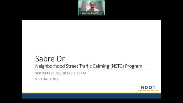 NDOT proposes speed cushions, ballot step for Sabre Drive traffic-calming project