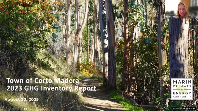 Corte Madera staff: transportation remains largest source of community greenhouse gases; town close to 2030 target