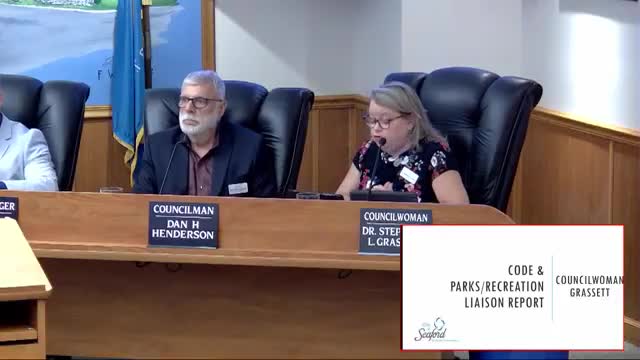 Seaford City Council reports on permits inspections and police activity trends