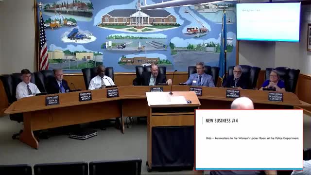 Council awards bid for police women's locker room and lactation room; project to exceed budget by $6,789