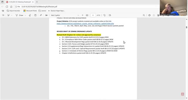 Planning staff presents near-final rewrite of county zoning ordinance; public hearing set for Sept. 15