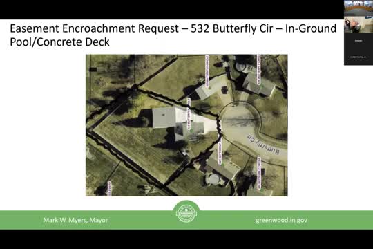 Homeowner permitted to keep pool encroachment in utility easement with conditions