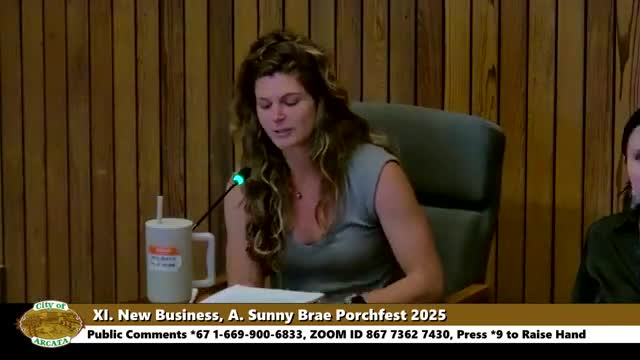 Council approves Sunnybrae Porch Fest permit after neighborhood outreach; organizers limit footprint and set volunteer plan