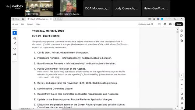 Occupational Therapy Leaders Address Supervision Standards at California Board Meeting