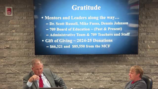 Superintendent reports $666,000 in donations and summer construction progress across Morton 709