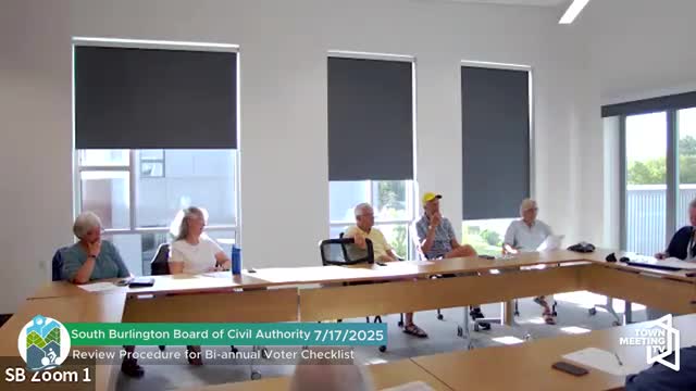 South Burlington BCA authorizes mass purge of long-challenged registrants and directs clerk to challenge voters inactive since Aug. 2022