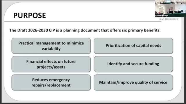 Borough presents five‑year capital plan, flags $1.2 million in next‑year projects and funding shortfall