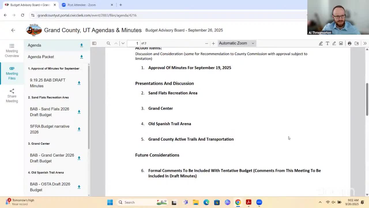 Sand Flats Recreation Area director outlines 2026 budget, flags paving grant and capital projects