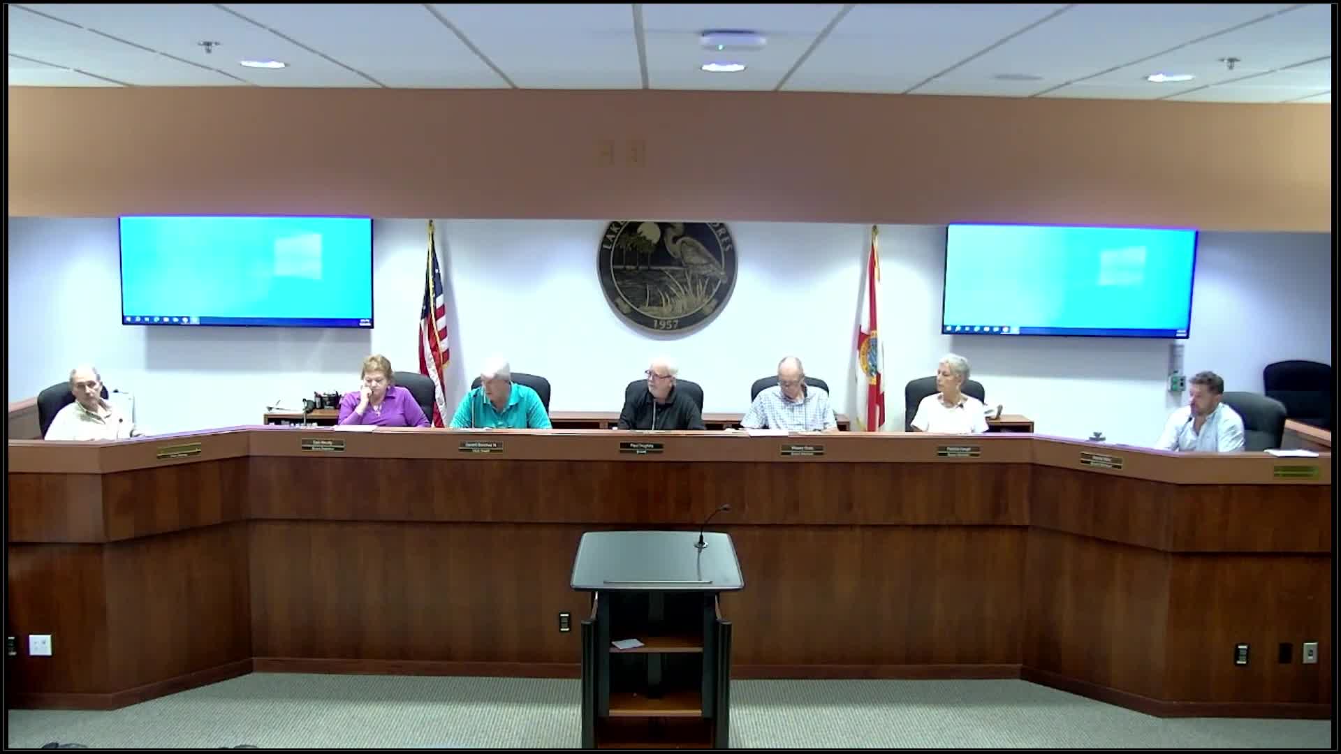 Lake Clarke Shores board discusses moving meeting days and steps on storm debris, landscaper parking and driveway enforcement