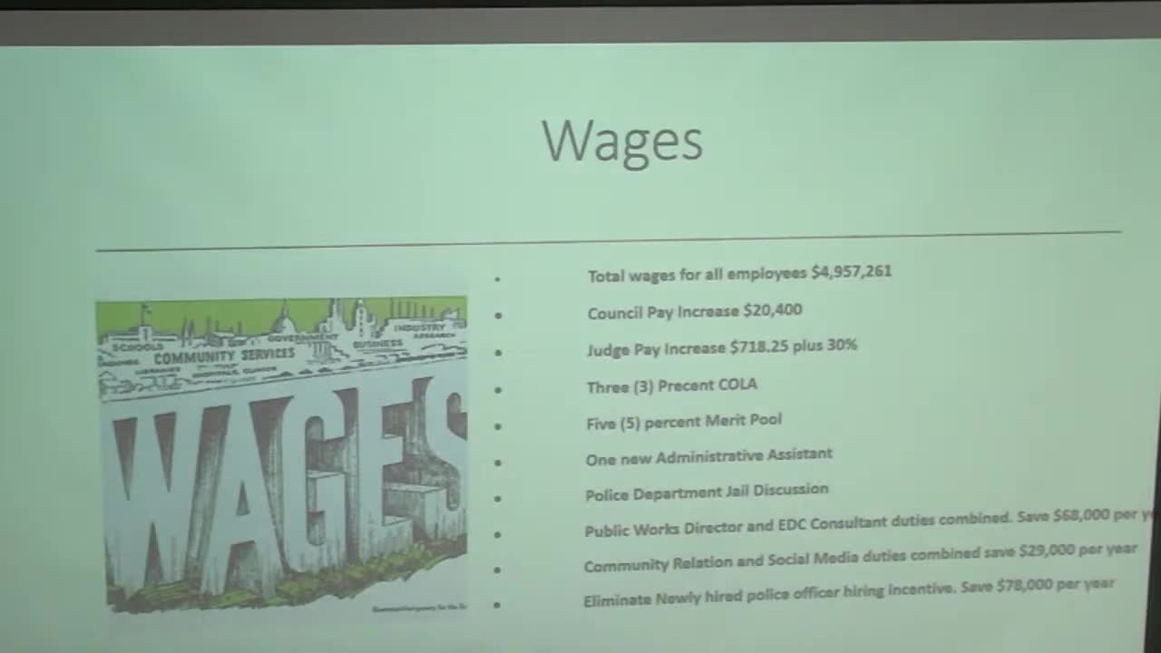 Council reviews staff pay proposals: 3% COLA, 5% merit pool, judge raise and prosecutor increase