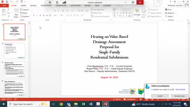 County switches subdivision drainage assessments to value-based millage, lowers average annual charge 46%
